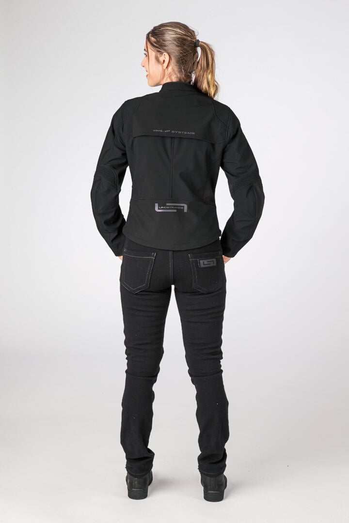 Side view of Lindstrands Fryken Ladies Motorcycle Textile Jacket