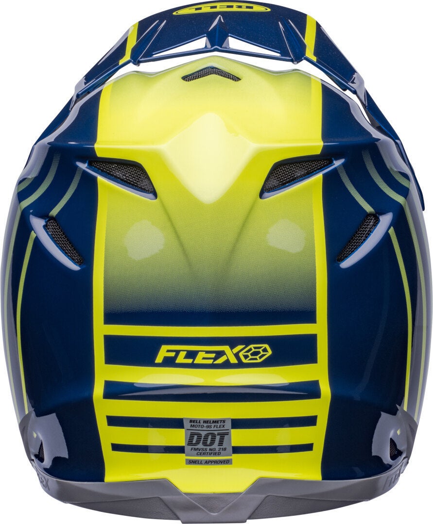 Bell Moto-9S Flex Sprint Casco Motocross blu/neon-giallo M Figura 6