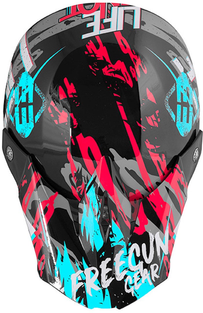 Freegun XP4 Maniac Casco Motocross per bambini nero/rosa S (49/50) Figura 2