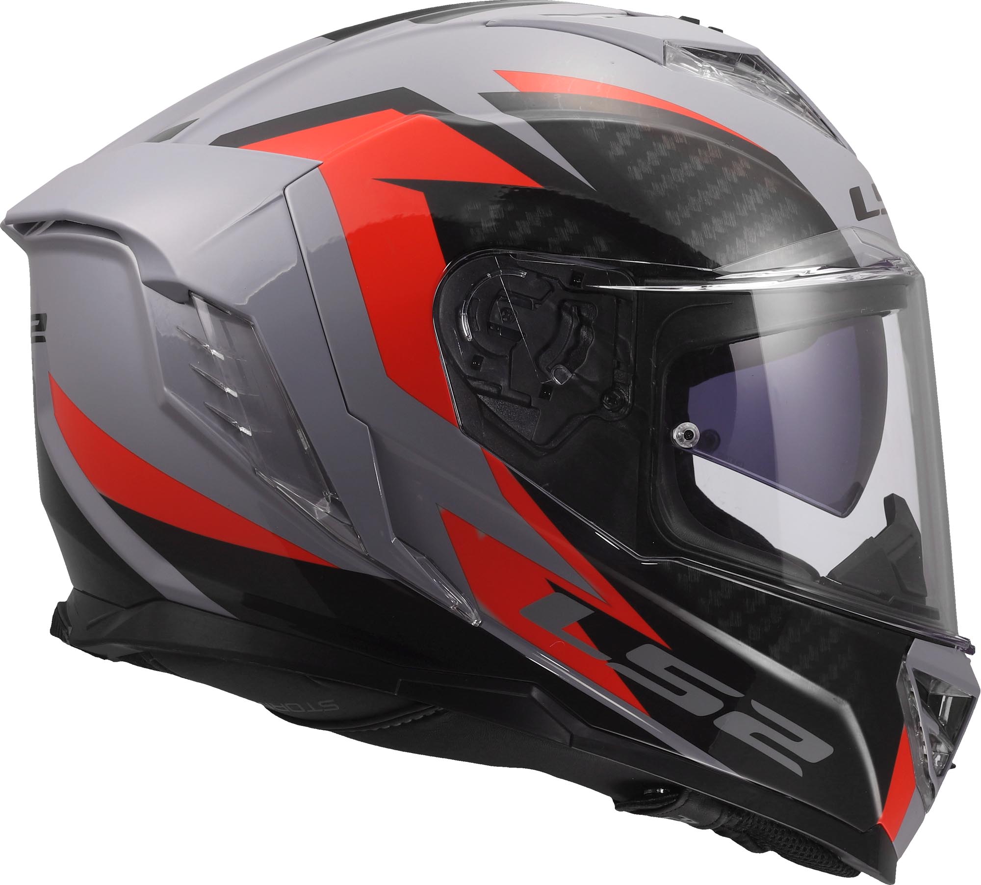 LS2 FF818 Storm III Dynamo Helm grau/rot S (55/56) Abbildung 2