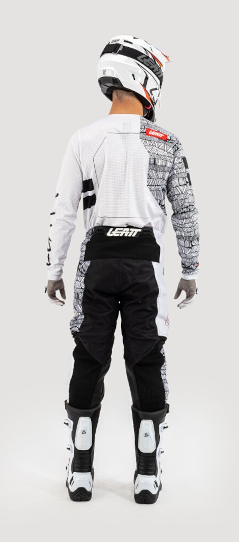 Leatt 3.5 Ride Kit Mosaic 2025 Motocross Jersey und Hose Set weiß/schwarz/rot L Abbildung 7