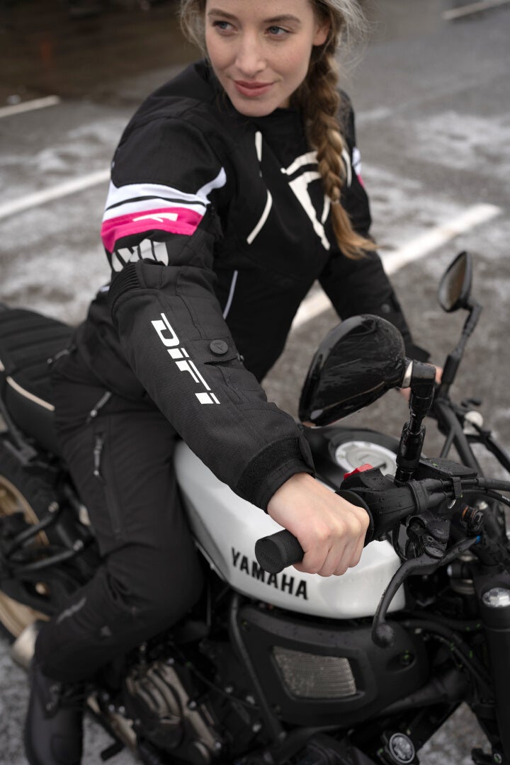 DIFI Estoril Aerotex imperméable dames moto textile veste noir/blanc/rose L Figure 4
