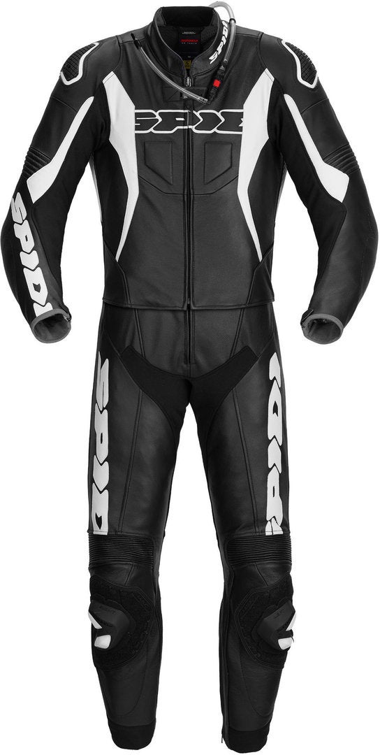 Spidi Sport Warrior Touring Two Piece Motorcycle Leather Suit black/white 58 Figure 1