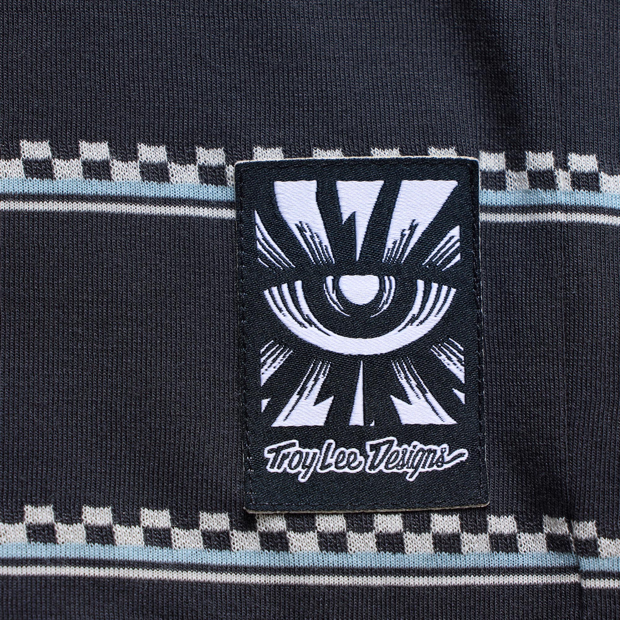 Side view of Troy Lee Designs Lilium Ride Checked Out Ladies Short Sleeve Bicycle Jersey