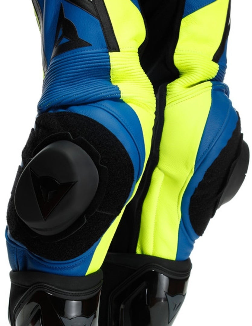 Dainese Gen-Z Abito in pelle perforata monopezza per bambini blu/giallo 152 Figura 9