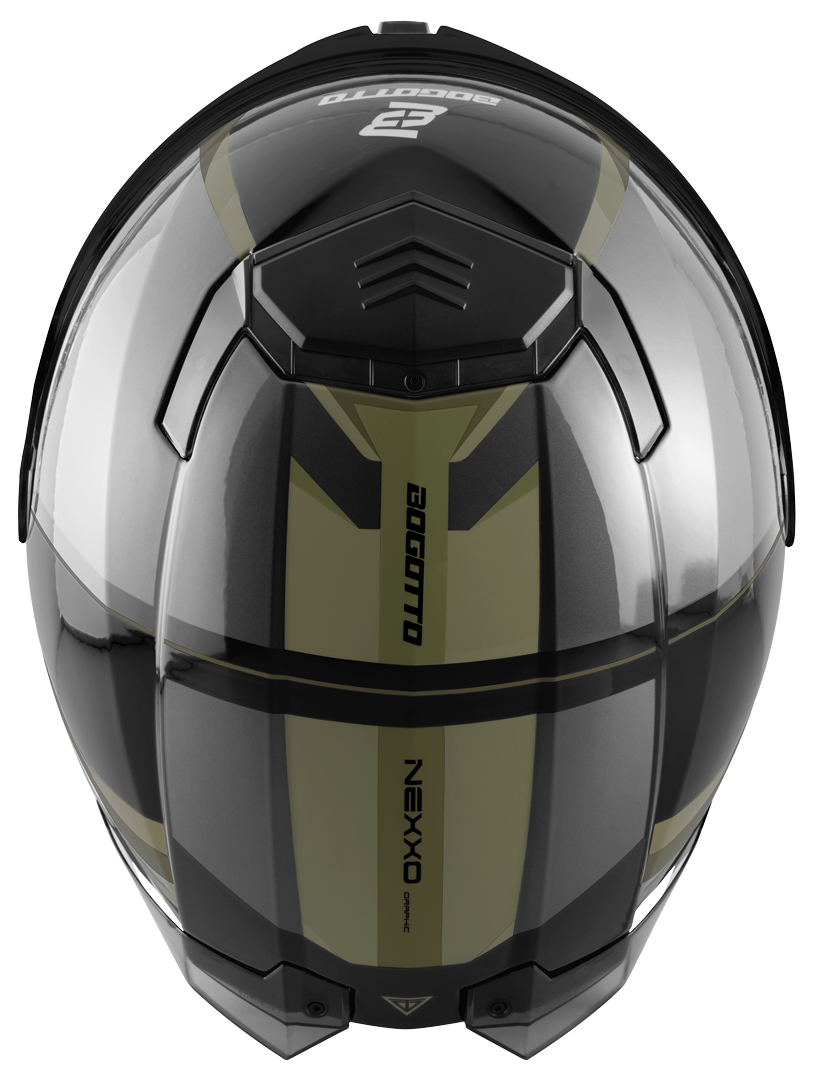 Bogotto FF404 Ezion Casque modulable Noir mat/vert S Figure 7