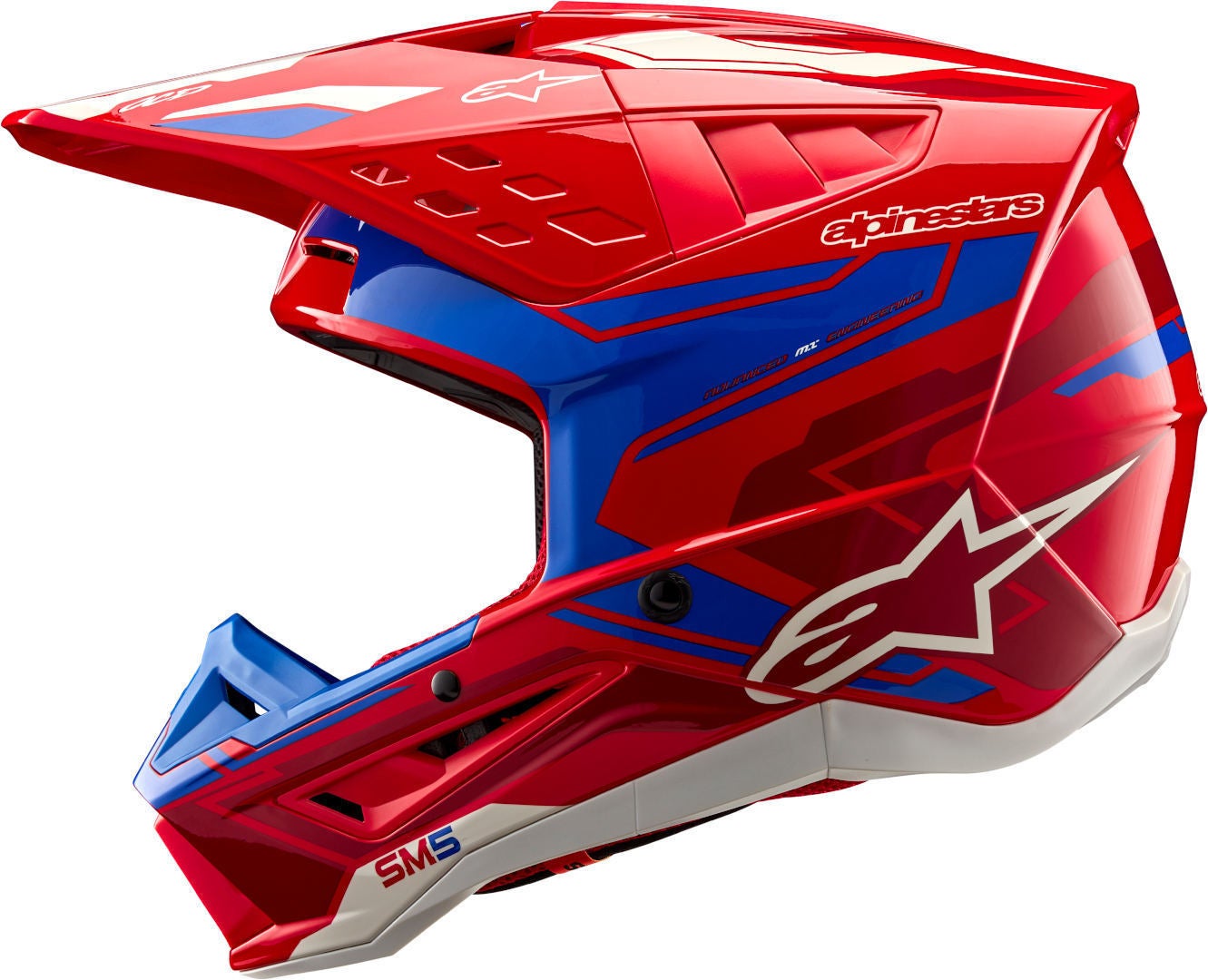 Alpinestars S-M5 Action 2 2024 Casco Motocross rosso/blu L (59/60) Figura 4