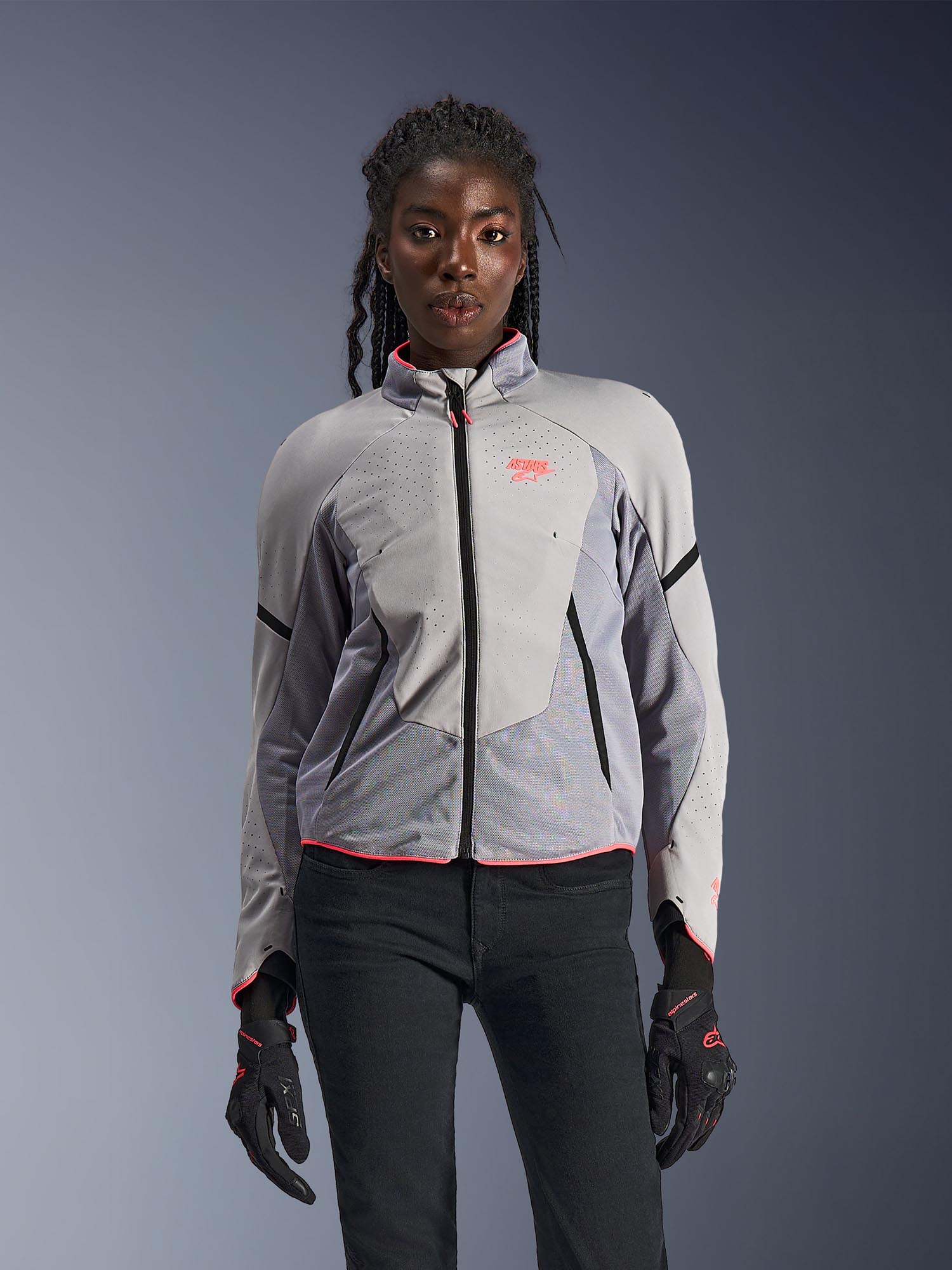 Alpinestars Stella Aeroshell Airflow Ladies Motorcycle Textile Jacket grey/anthracite XL Figure 3