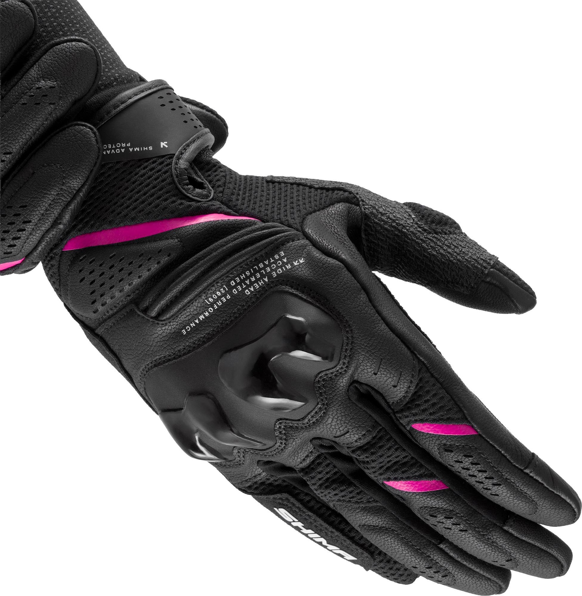 SHIMA Spark 3.0 Damer Motorcykelhandsker sort/pink M Figur 1
