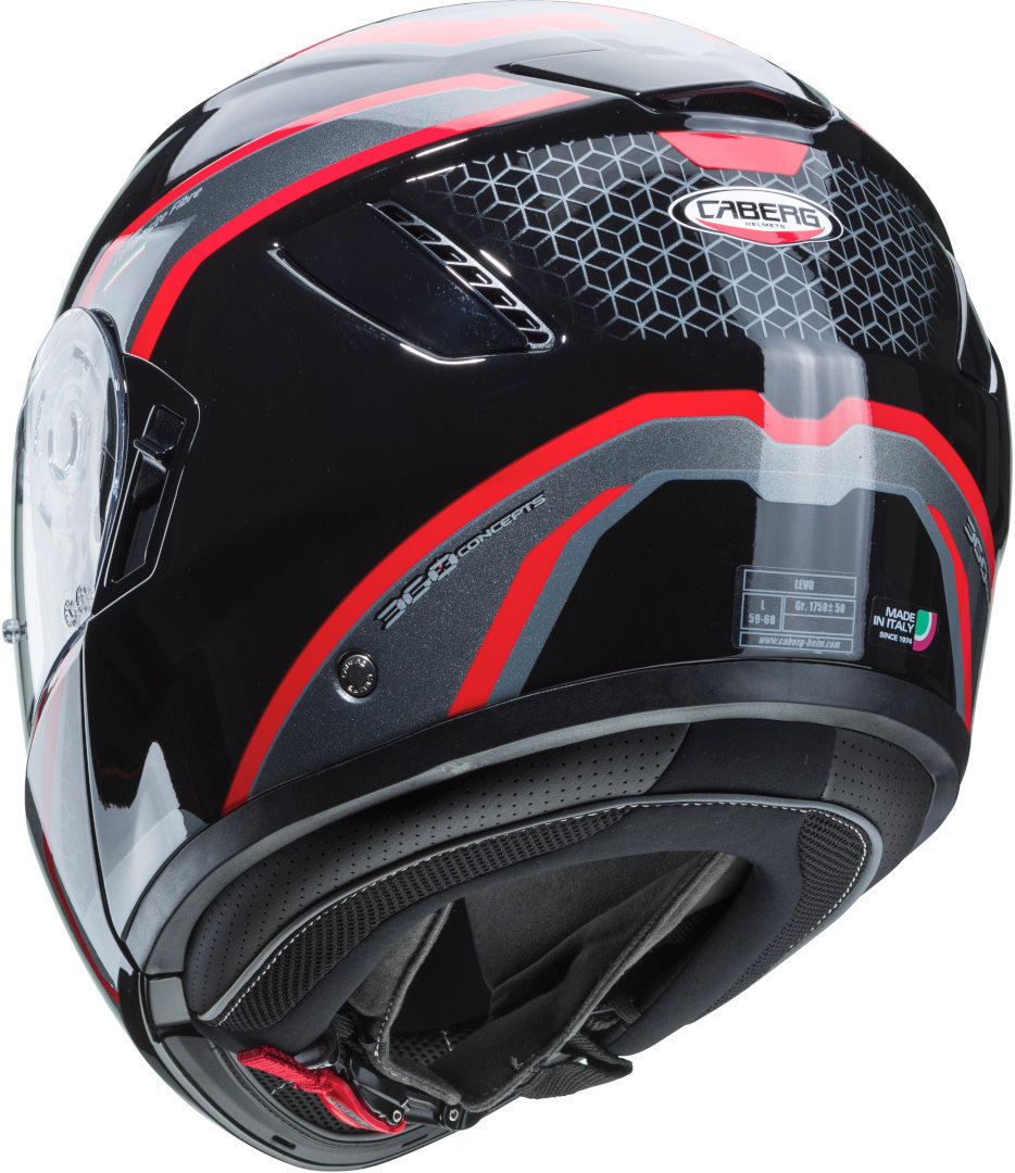 Caberg Levo Sonar Hjelm svart/rød Tap (59/60) Figur 2