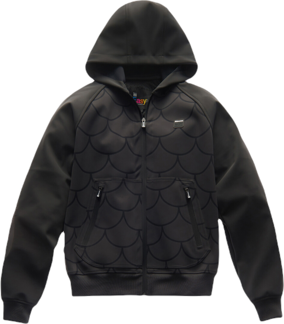 Blauer Easy Man Fish vattentät Motorcykel Zip Hoodie L Figur 1