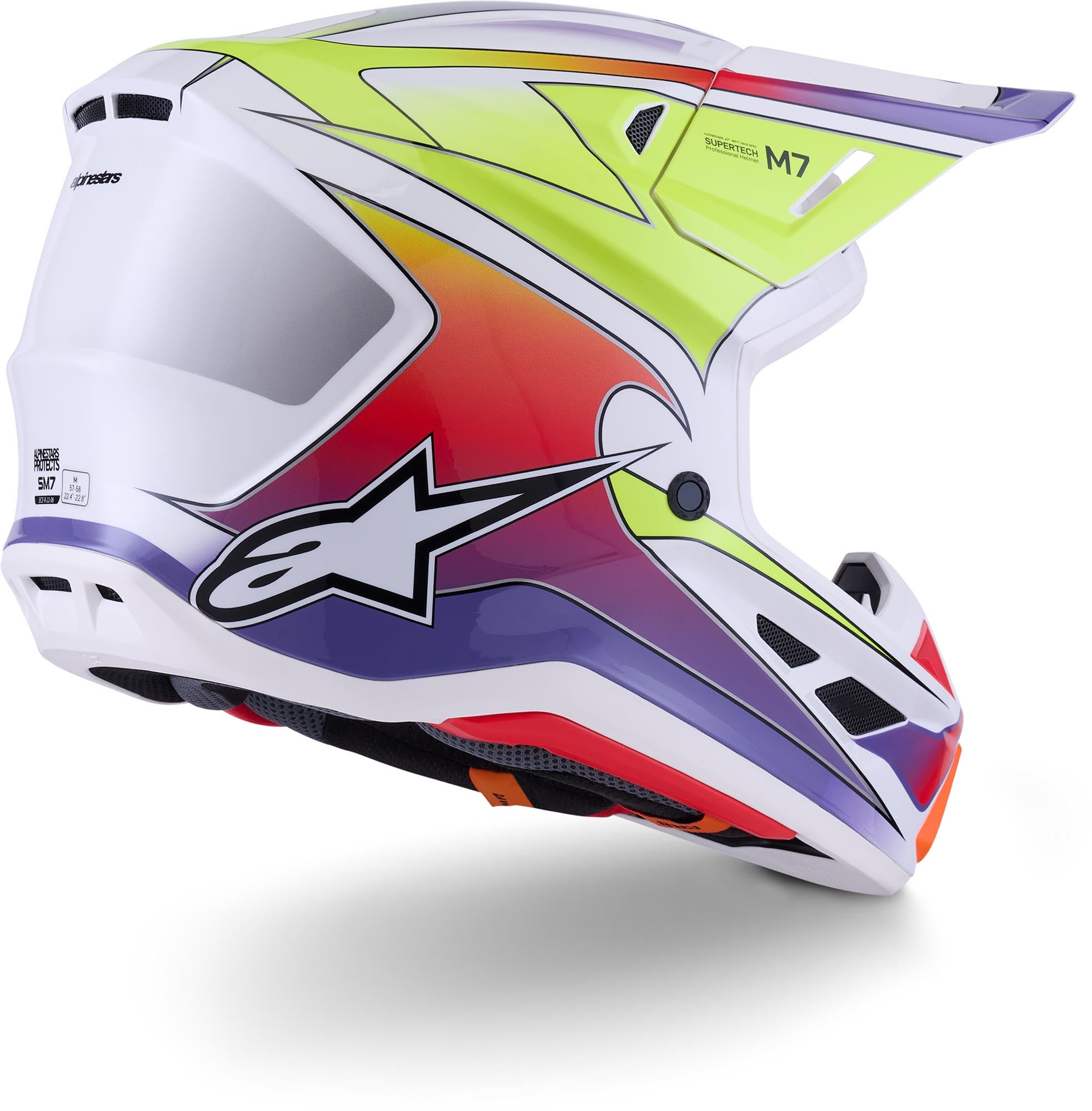 Side view of Alpinestars S-M7 Fuse Motocross Helmet