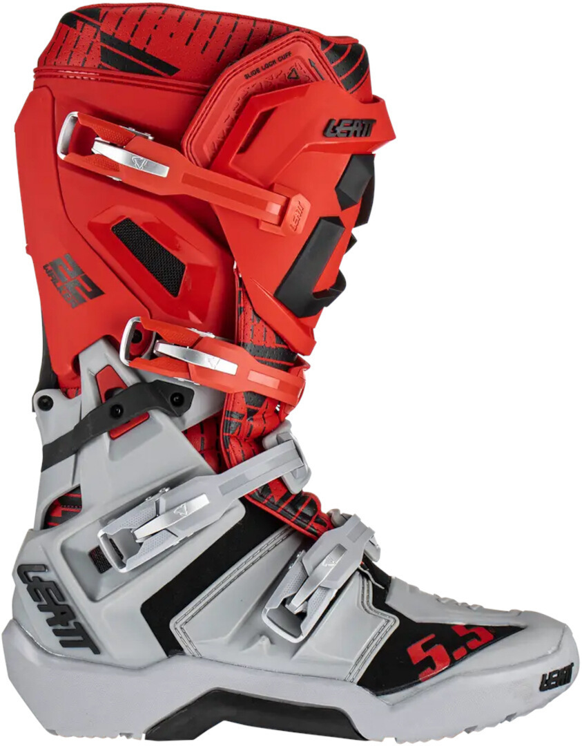 Leatt Moto 5.5 Flexlock Enduro Motocross Stiefel hellgrau/rot 47 Abbildung 3