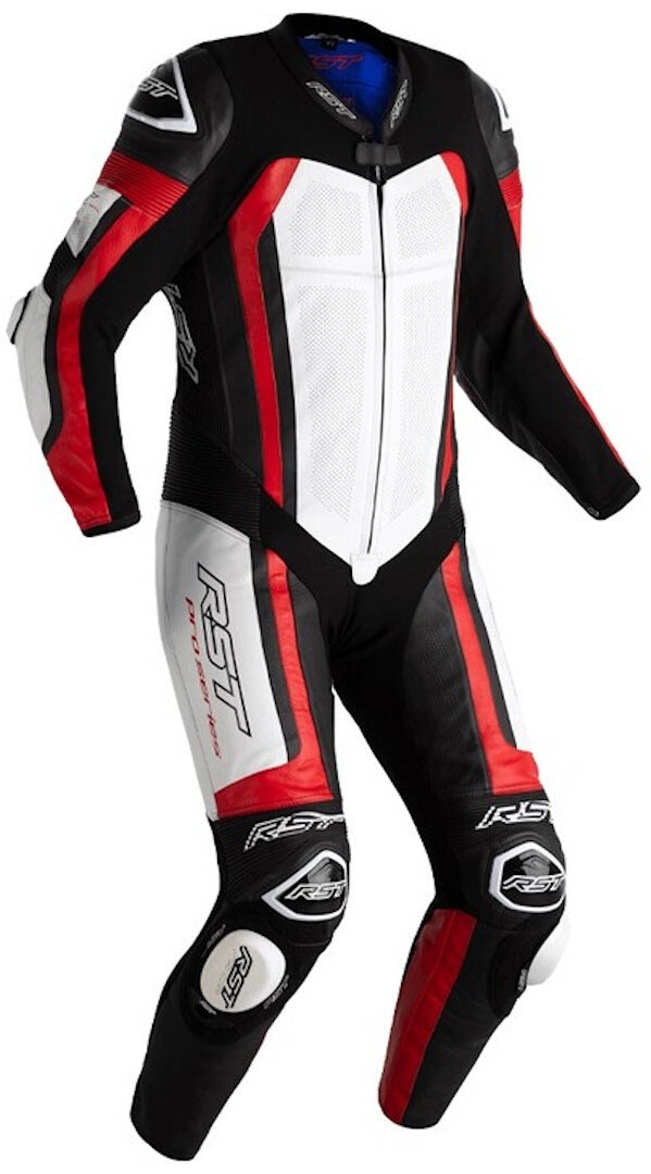 RST Pro Series Evo エアバッグワンピースオートバイレザースーツ 黒/白/赤 XL 図1