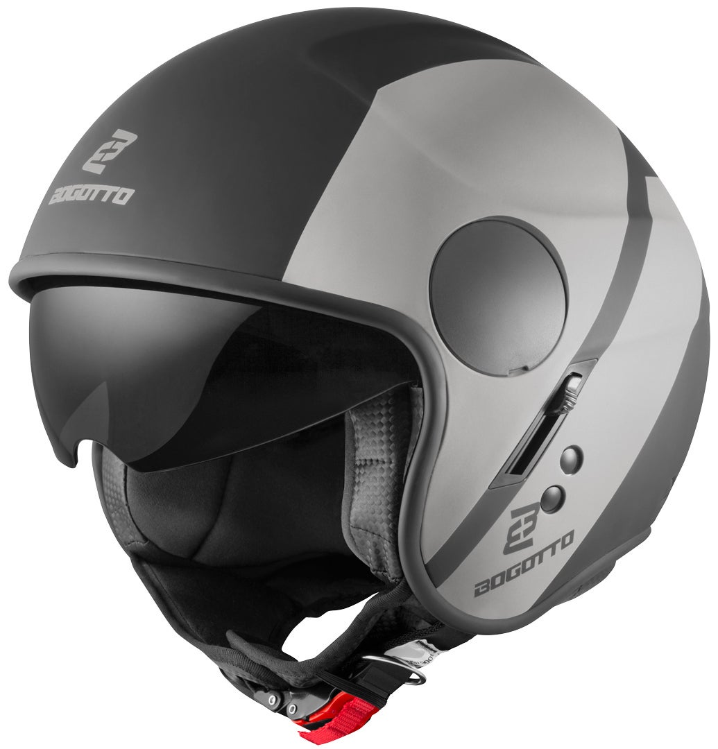 Bogotto V595 Sierra Jet hjelm sort mat/grå S Figur 1
