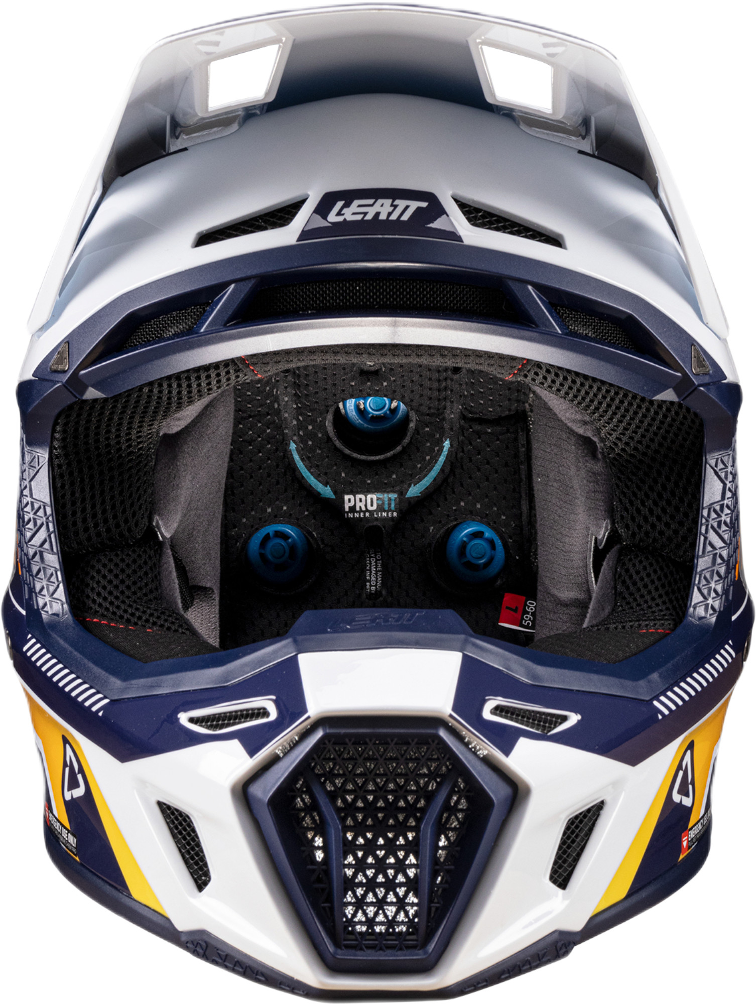 Leatt 8.5 V26 Motocrosshjälm med skyddsglasögon vit/blå/orange Förlust (59/60) Figur 7