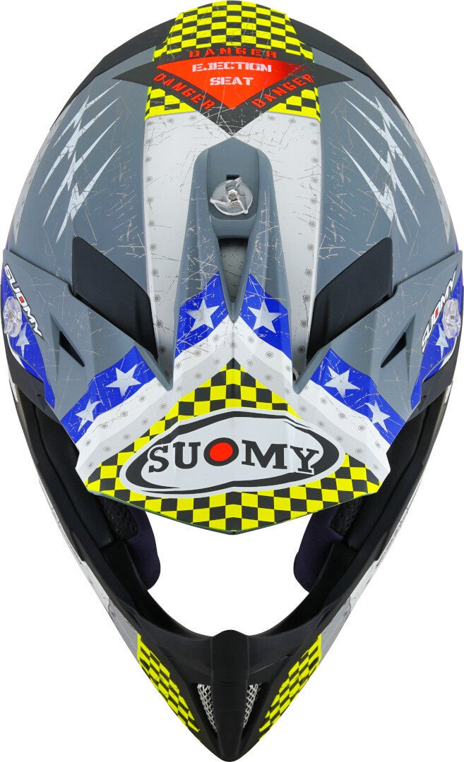 Suomy X-Wing Jetfighter E06 Motocross hjelm grå mat/blå XXL (63) Figur 8