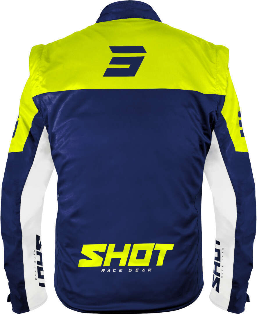 Shot Softshell Lite Veste de motocross bleu foncé/jaune M Figure 2