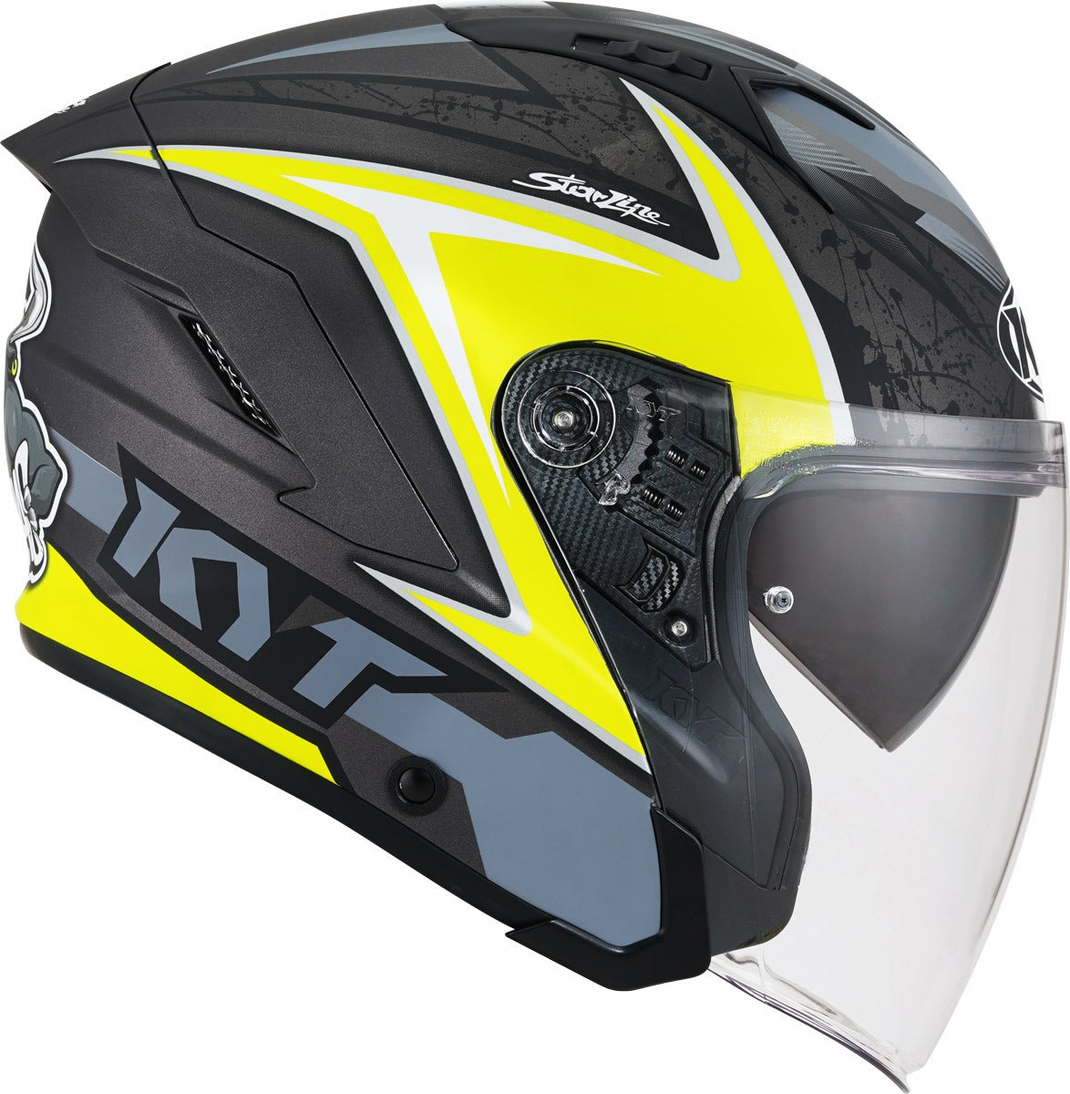KYT NF-J Attitude Capacete a jato preto/amarelo XS (53/54) Figura 6