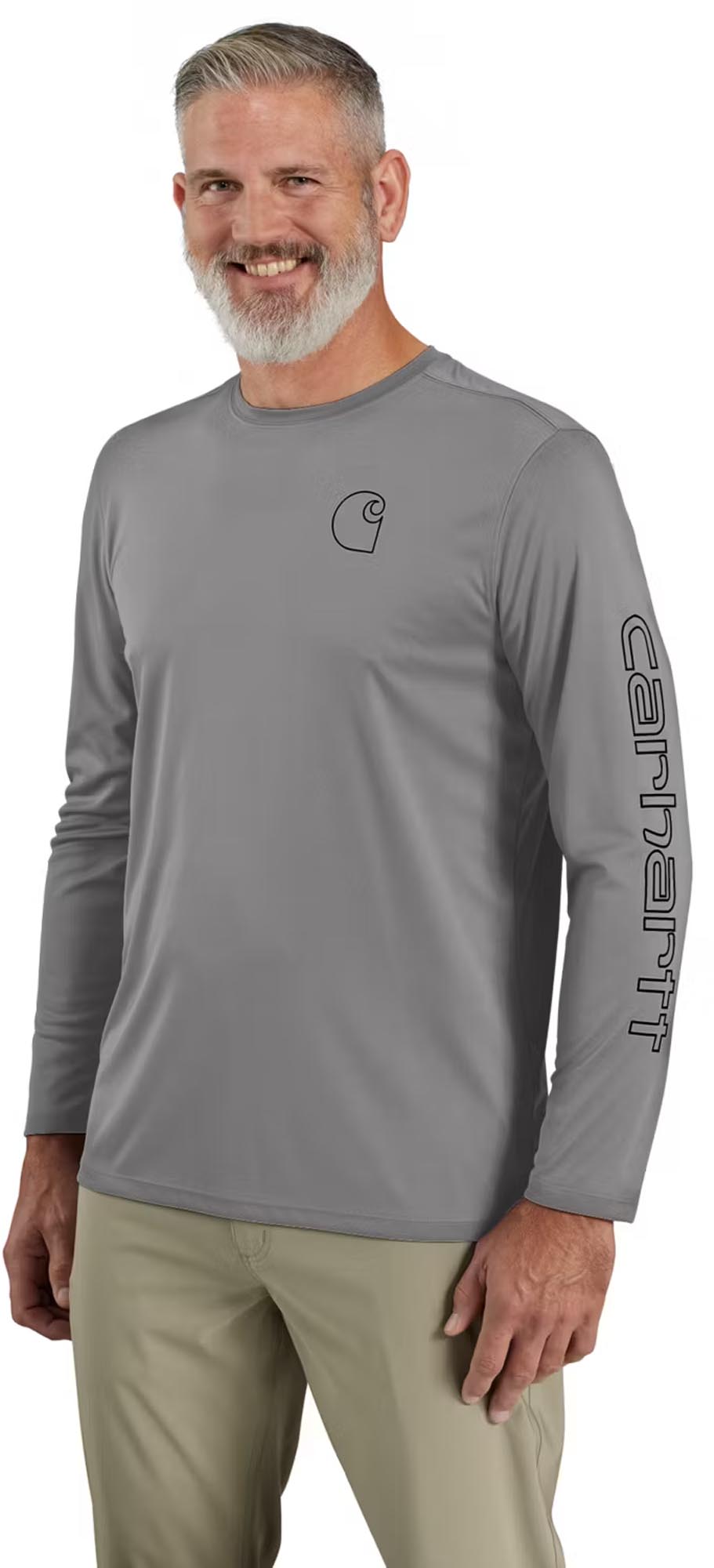 Carhartt Force Sun Defender™ Long-Sleeve Logo Graphic Long-Sleeve Functioneel overhemd grijs M Figuur 2