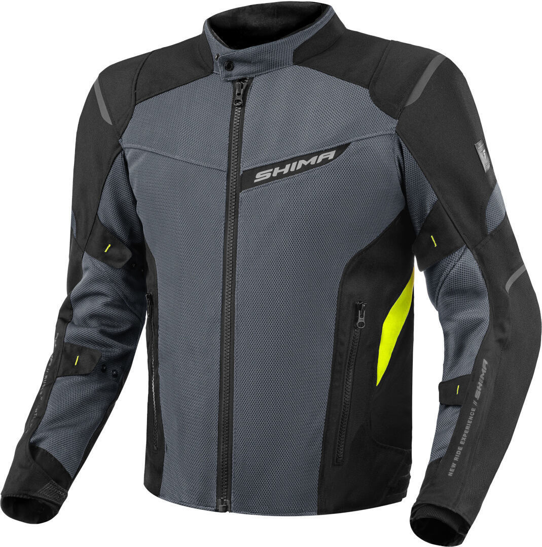 SHIMA Rush 2.0 Vented waterproof Motorcycle Textile Jacket black/grey/yellow L Figure 1