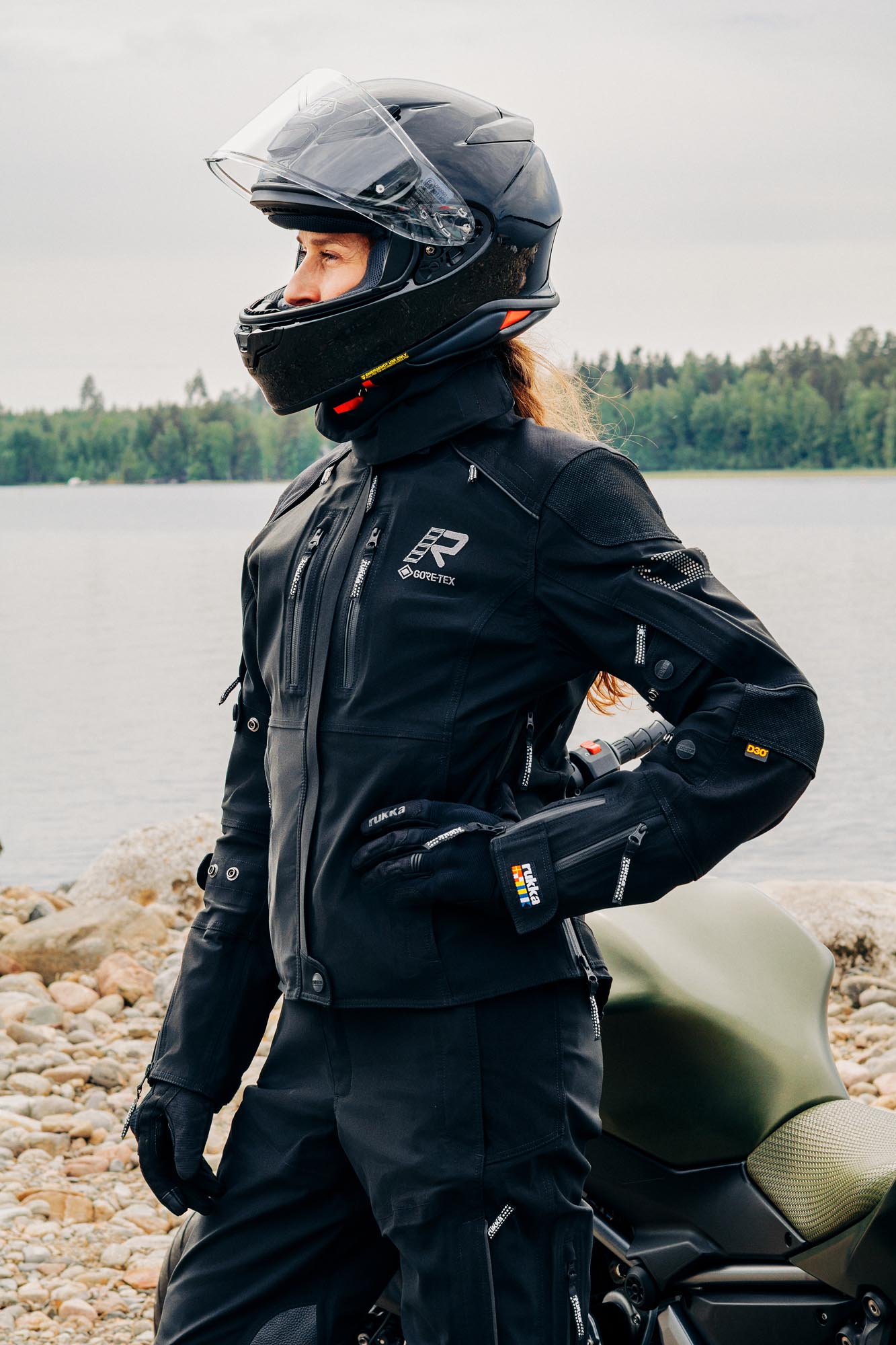 Rukka Flexorina vandtæt dame motorcykel tekstiljakke sort/grå 36 Figur 19