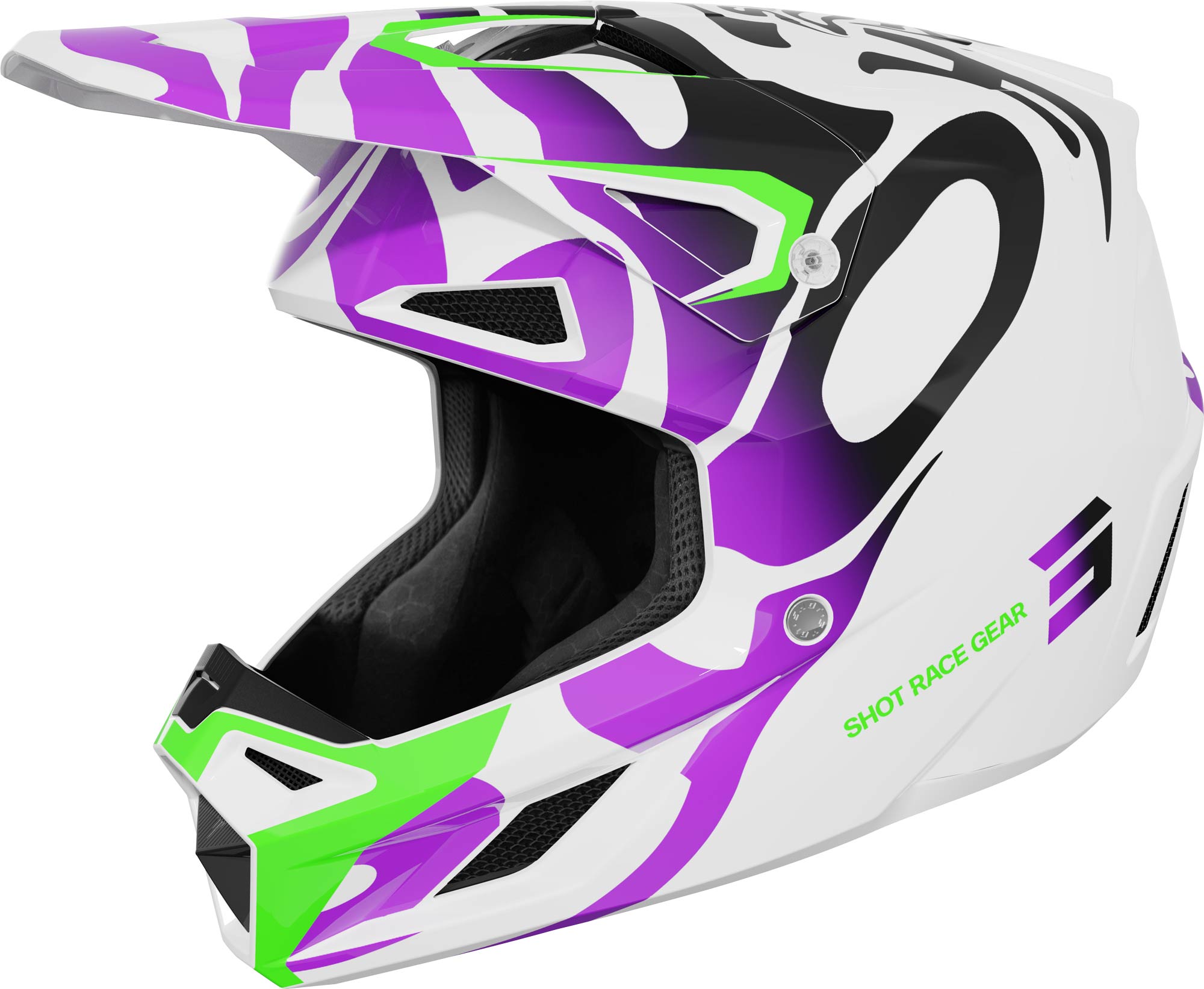 Shot Speed Ghost Casco da motocross viola S (55/56) Figura 1