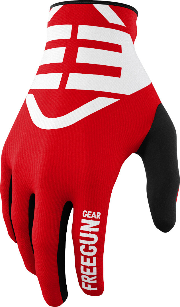 Freegun Devo Skin Motorcross handschoenen rood/wit 10 Figuur 1