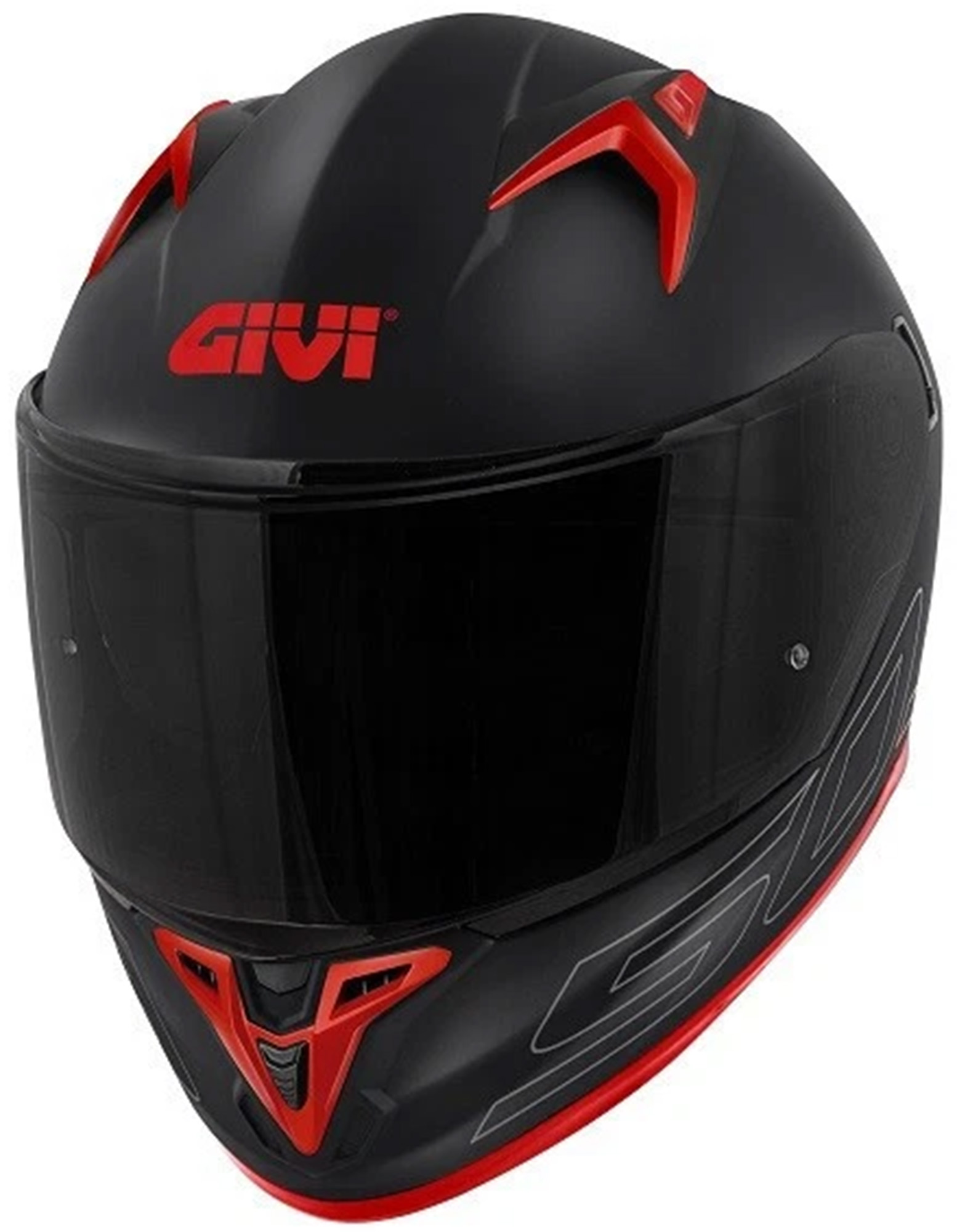 GIVI 50.9 Sport Atomic Helmet black matt/silver/red M Figure 1