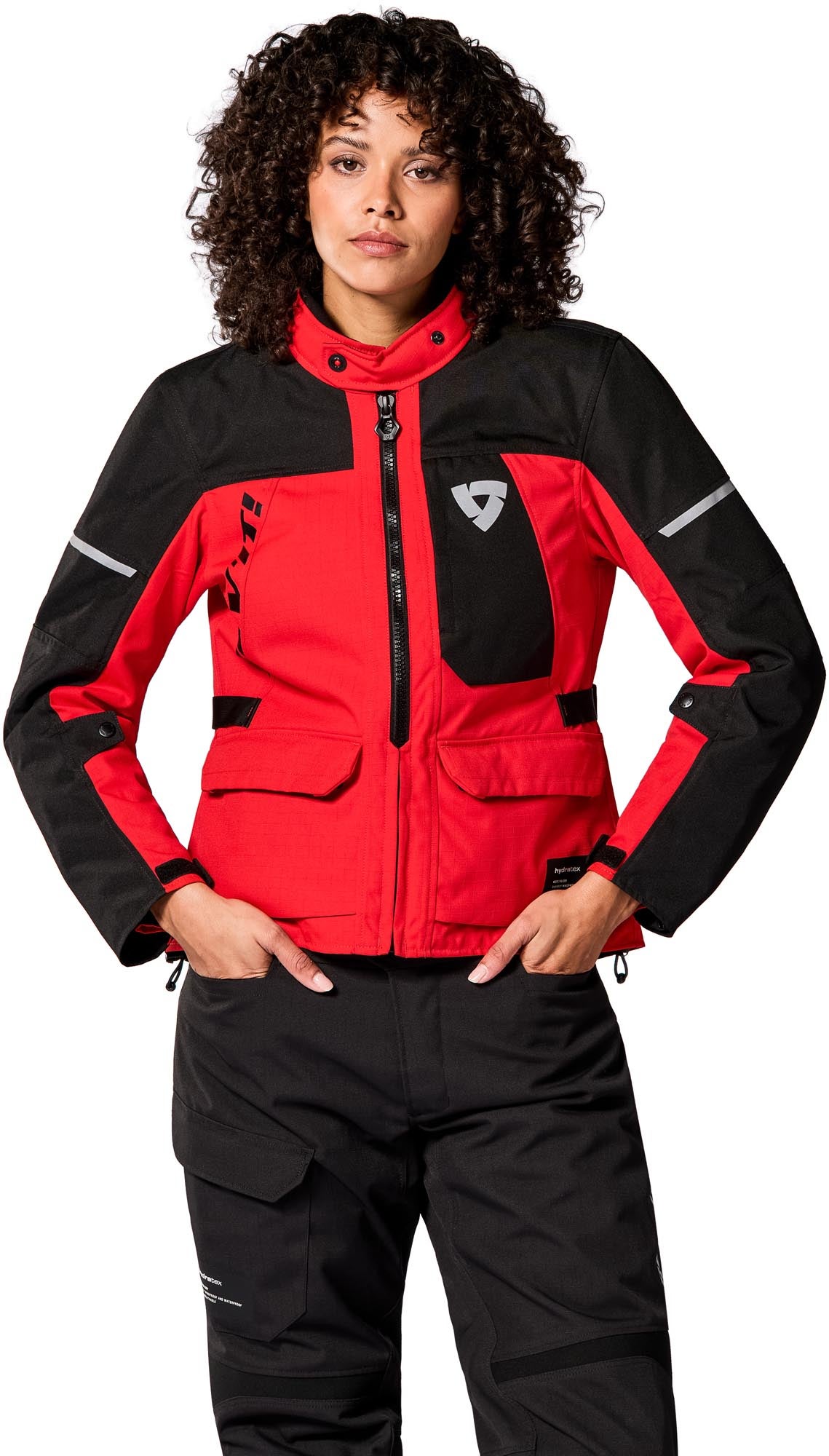 Revit Convergent H2O wasserdichte Damen Motorrad Textiljacke rot/schwarz 44 Abbildung 3