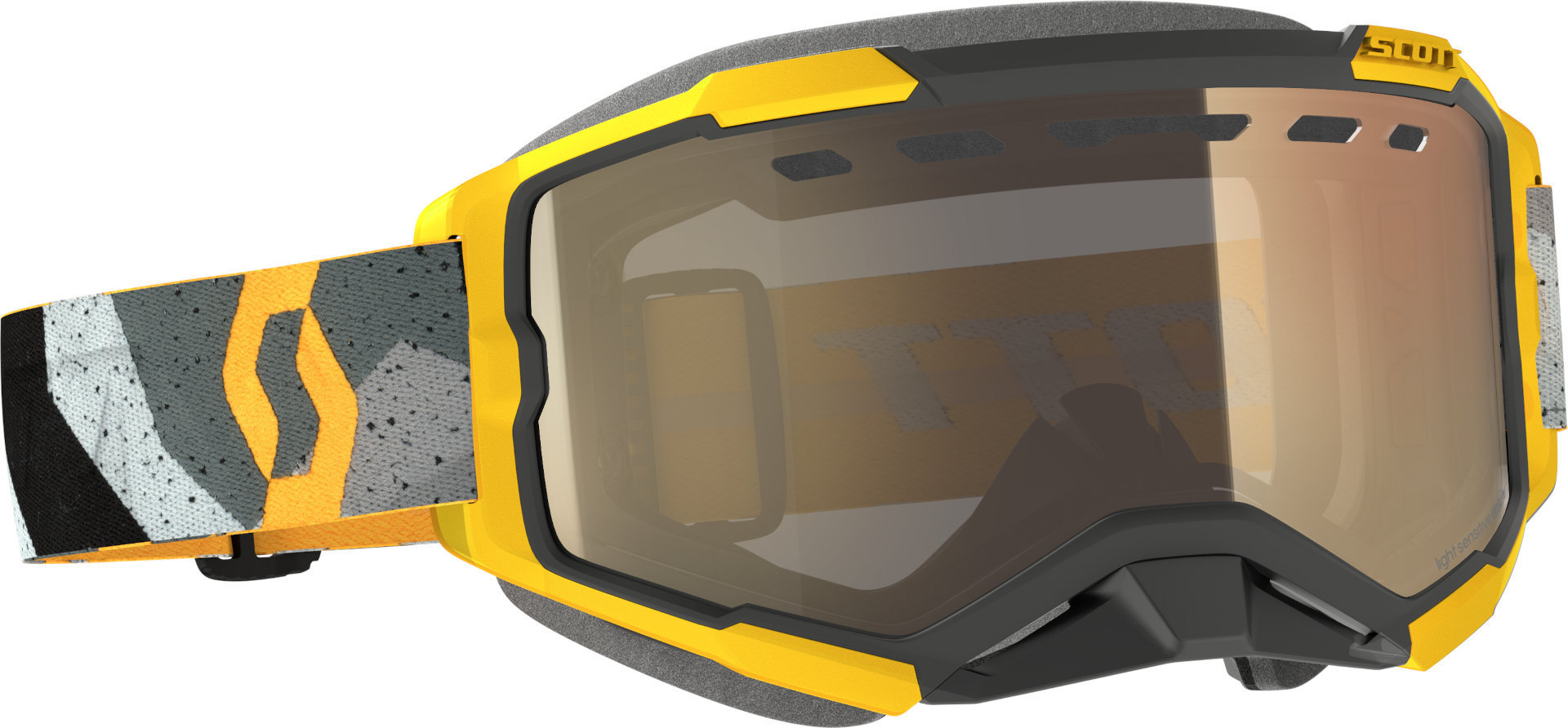 Scott Fury Light Sensitive Camo Ochelari de zăpadă gri/galben Figura 1