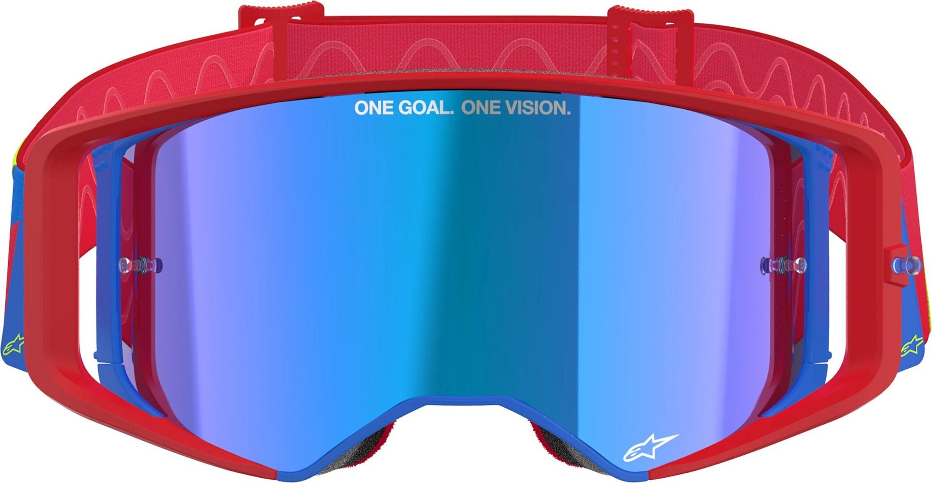 Alpinestars Supertech Corp Absolute Vision Mirror Ochelari de motocross Roșu/Albastru Figura 3