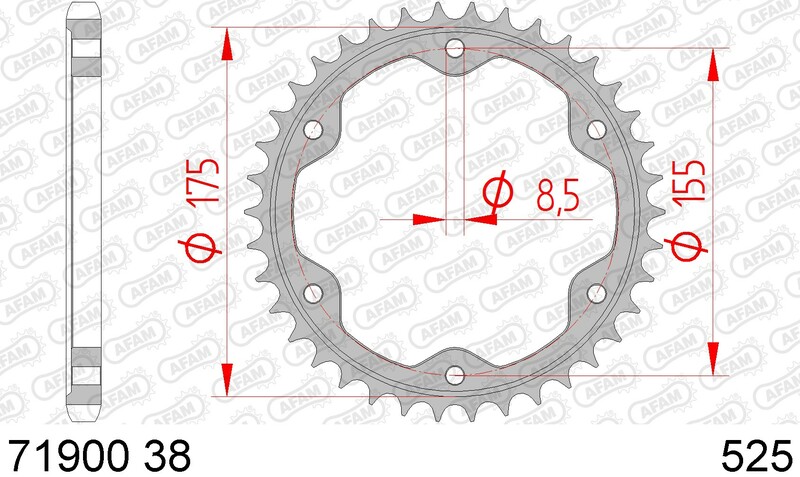 AFAM Standard stålkrona 71900 - 525 Figur 1