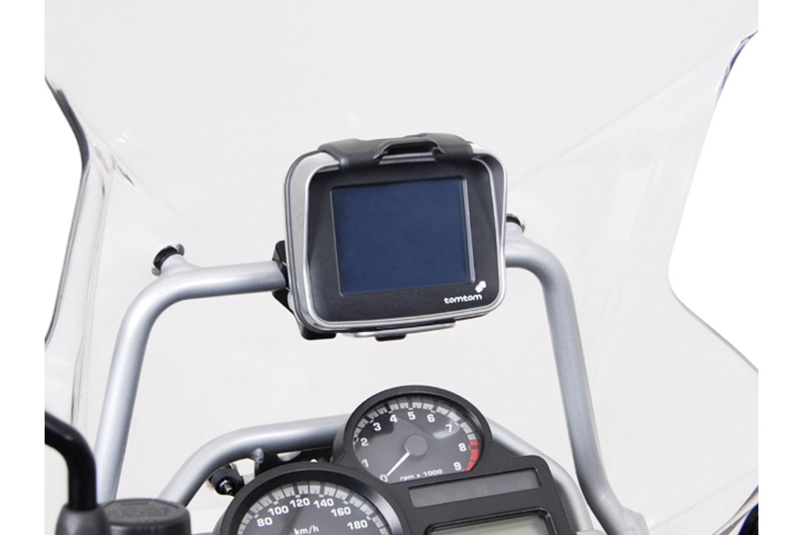 SW-Motech Suporte GPS para barra transversal Ø 17 mm - Amortecedor. BMW R 1200 GS Aventura (08-). Figura 2