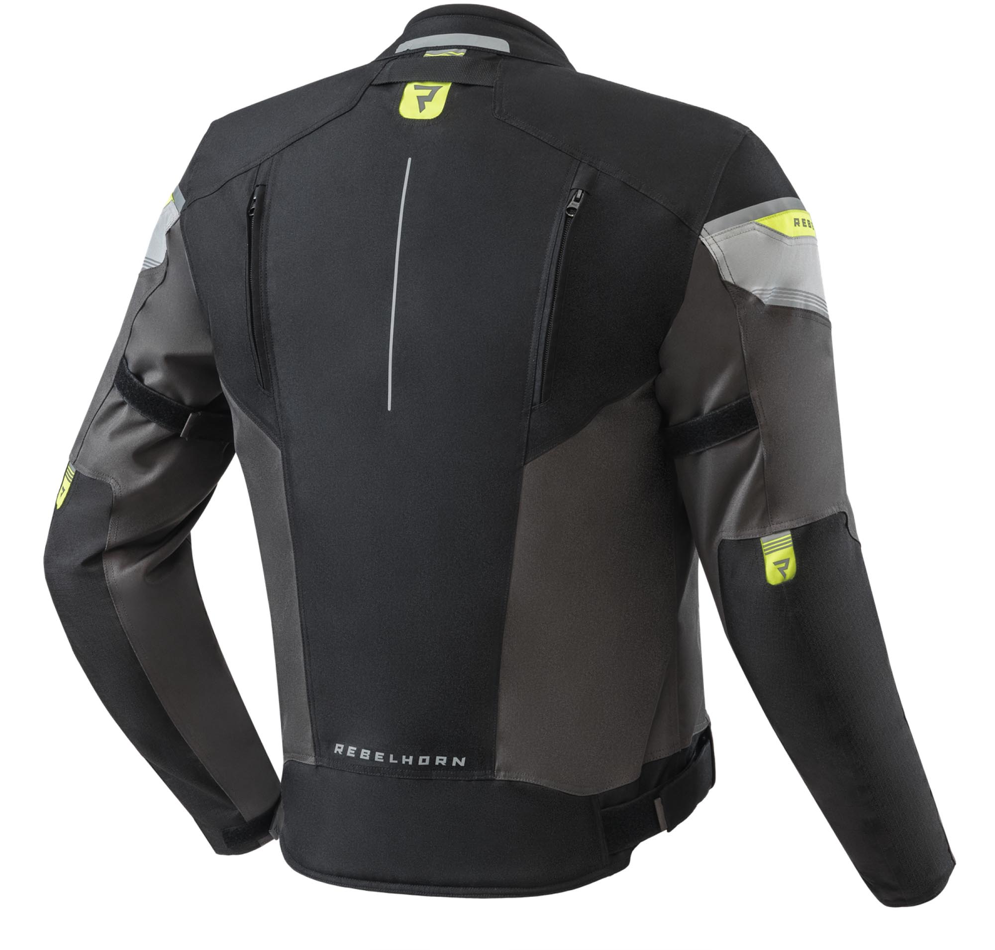 Rebelhorn Spark waterproof Motorcycle Textile Jacket black/grey/yellow M Figure 2