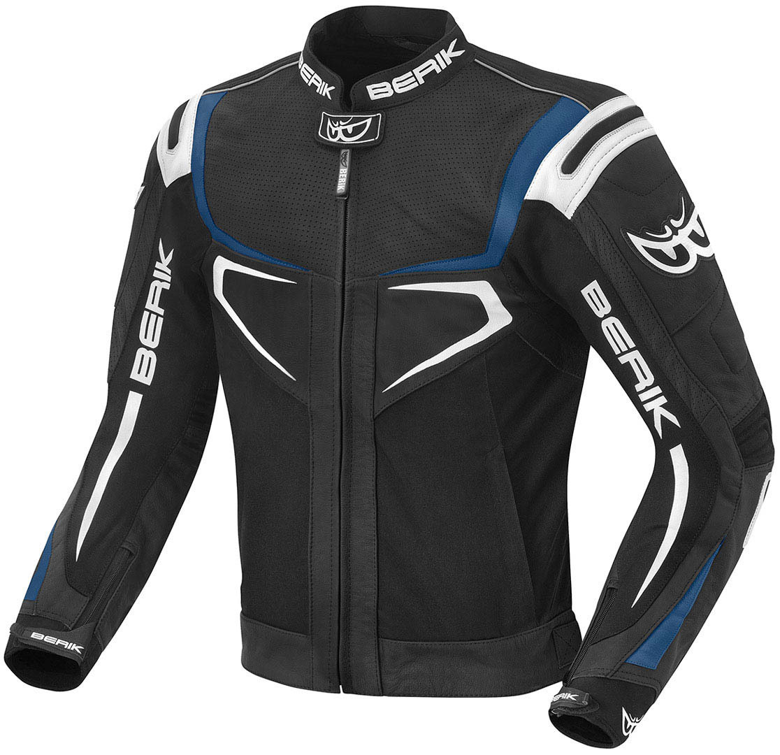 Berik Radic Motorcycle Leather / Textile Jacket black/blue/white 58 Figure 1