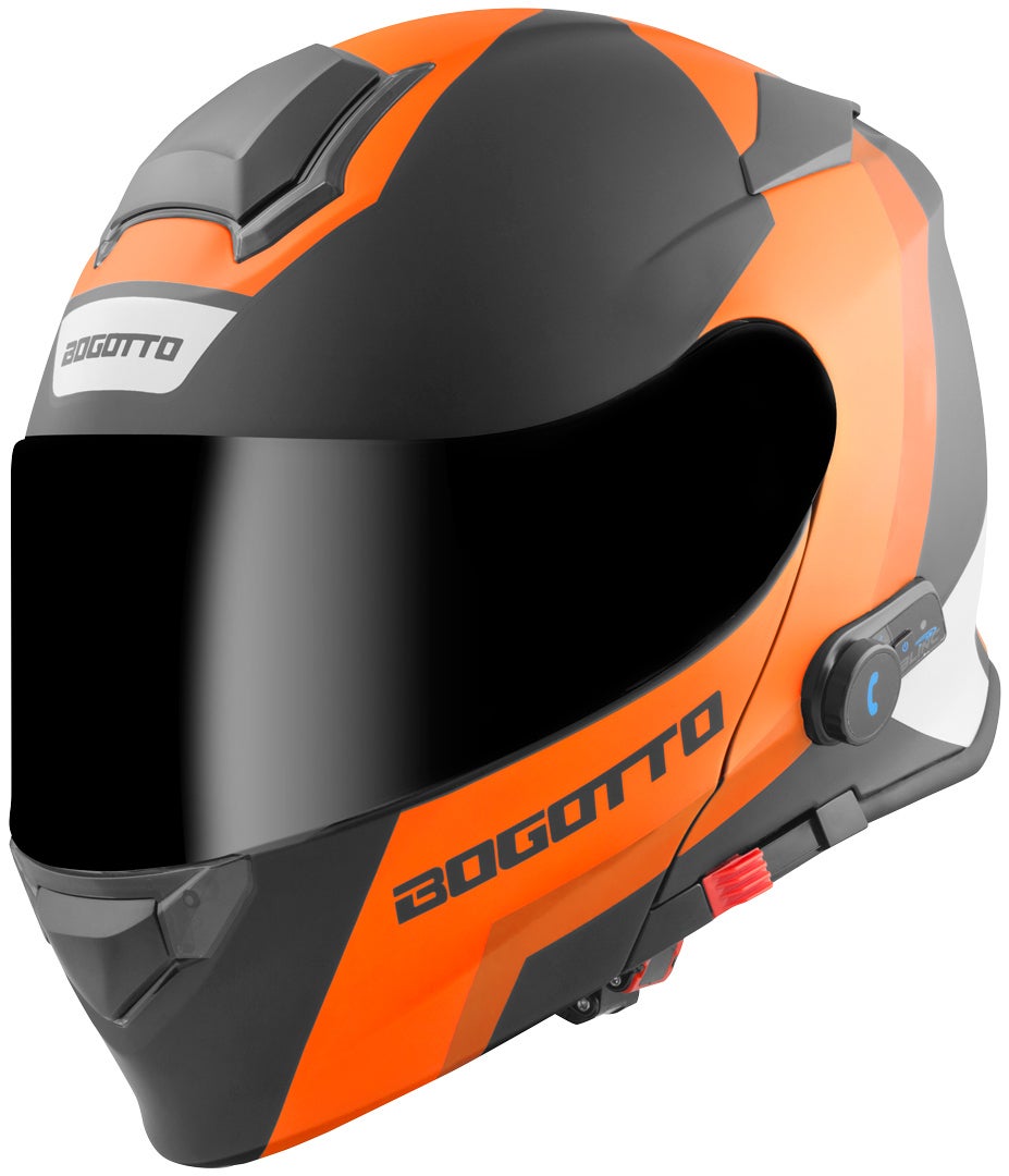 Bogotto V271 BT Zabu Bluetooth hjelm sort mat/orange L Figur 3