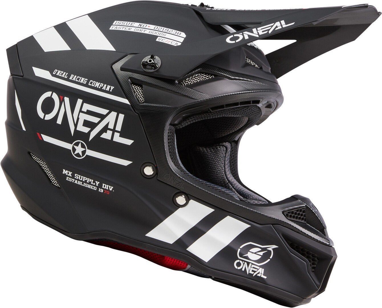 Oneal 5SRS Polyacrylite Warhawk Casco da motocross Bianco opaco/nero M Figura 2