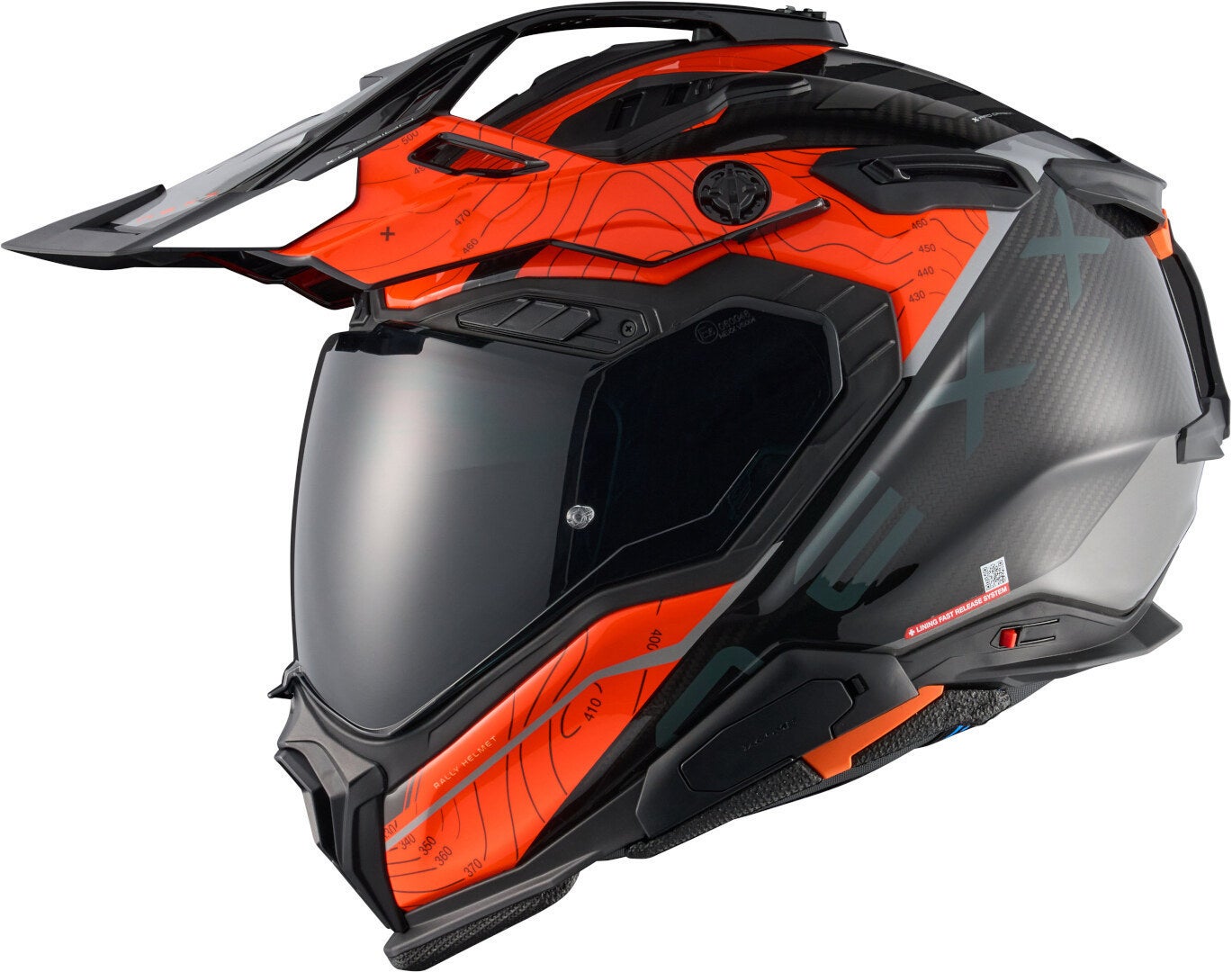 Nexx X.WED 3 Furka Carbon Motocross Helm grau/orange XS (53/54) Abbildung 3