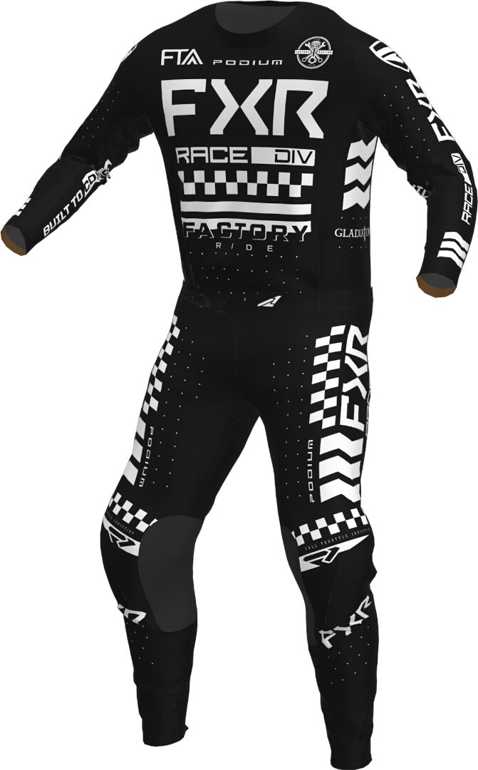 FXR Podium Gladiator 2023 Motokrosový dres černobílá XL Obrázek 3