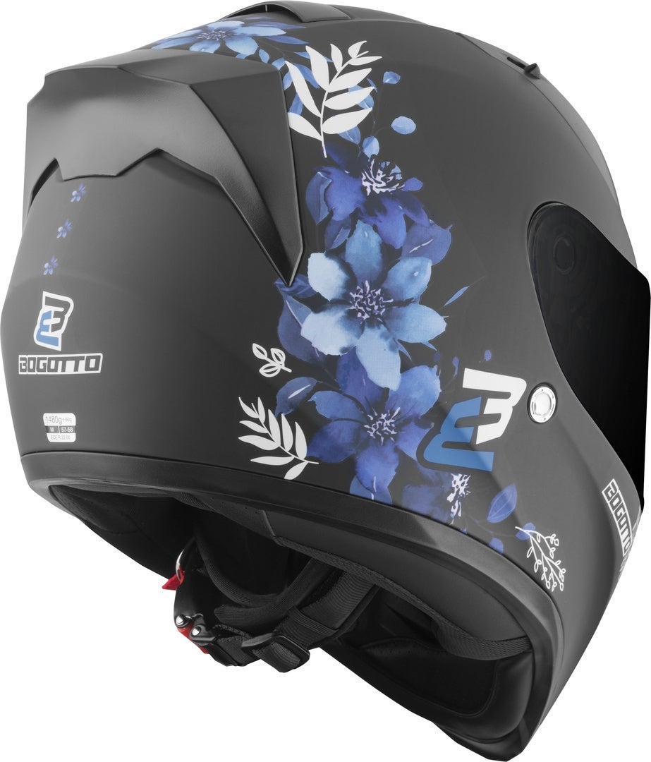 Bogotto H128 Fiori Přilba černá/modrá XL Obrázek 14