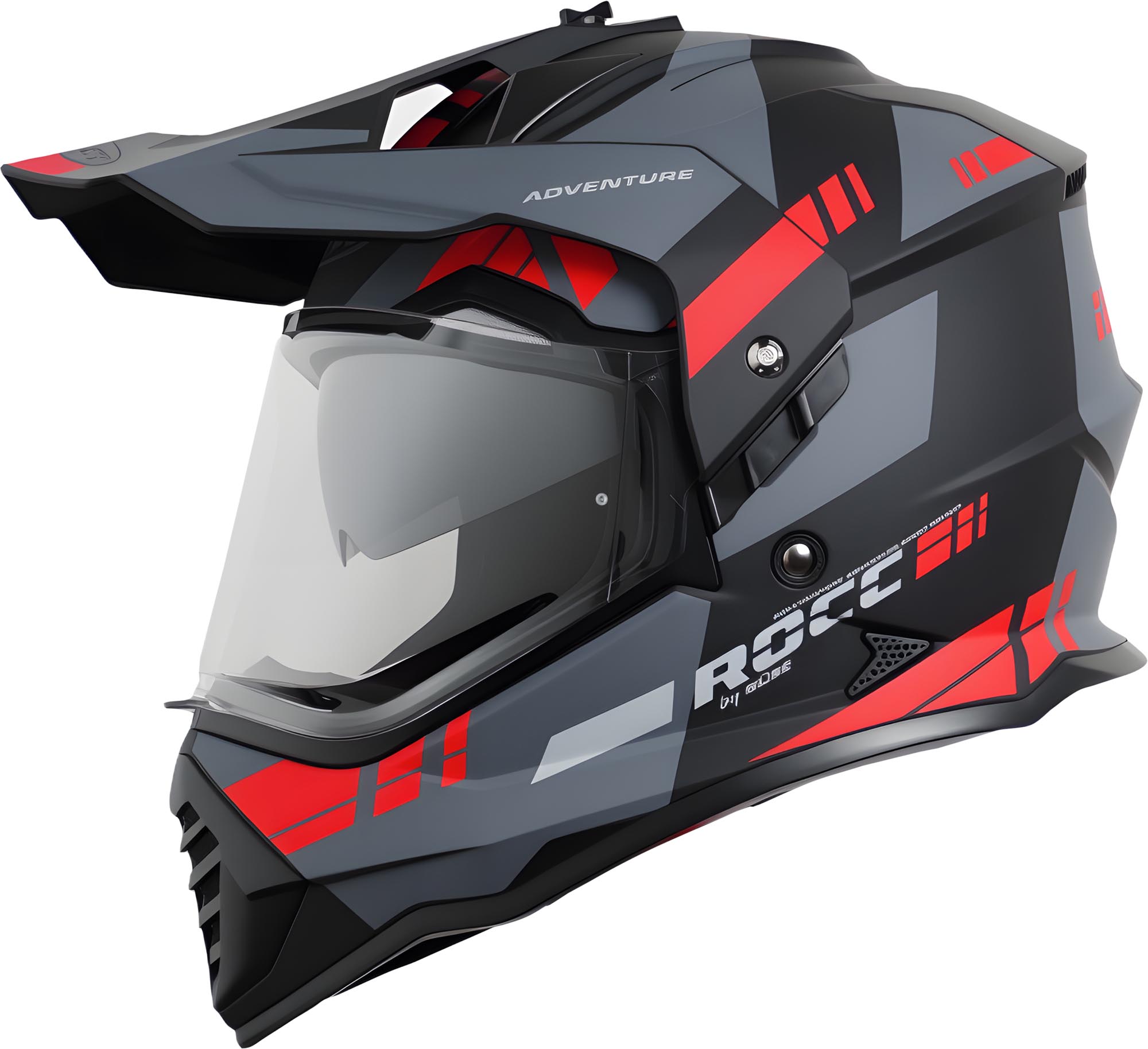 Rocc 500 Kask enduro matowy/szary/czerwony M (57/58) Rysunek 1