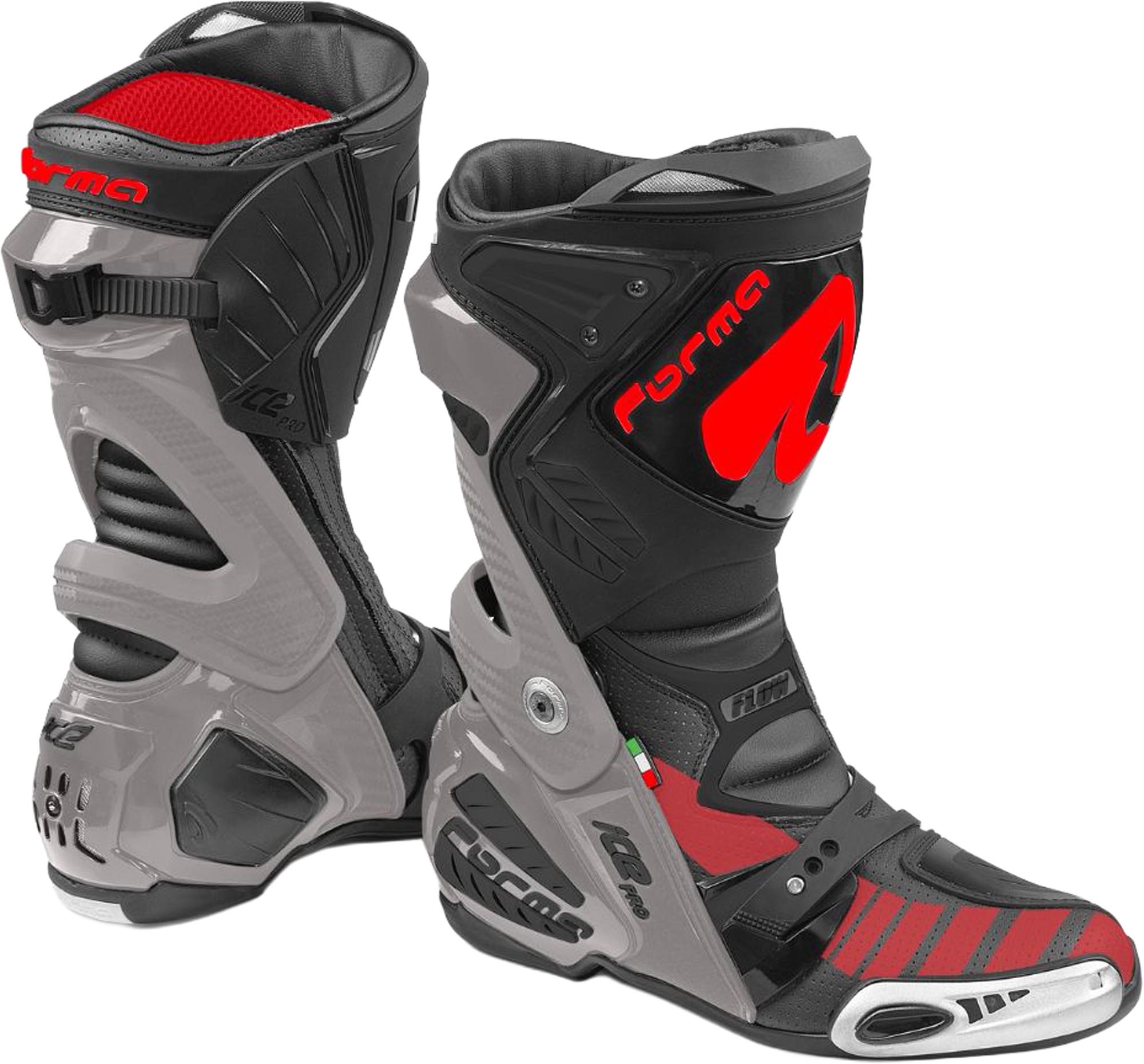 Forma Ice Pro Flow Bottes de moto Gris/Noir/Rouge 46 Figure 1