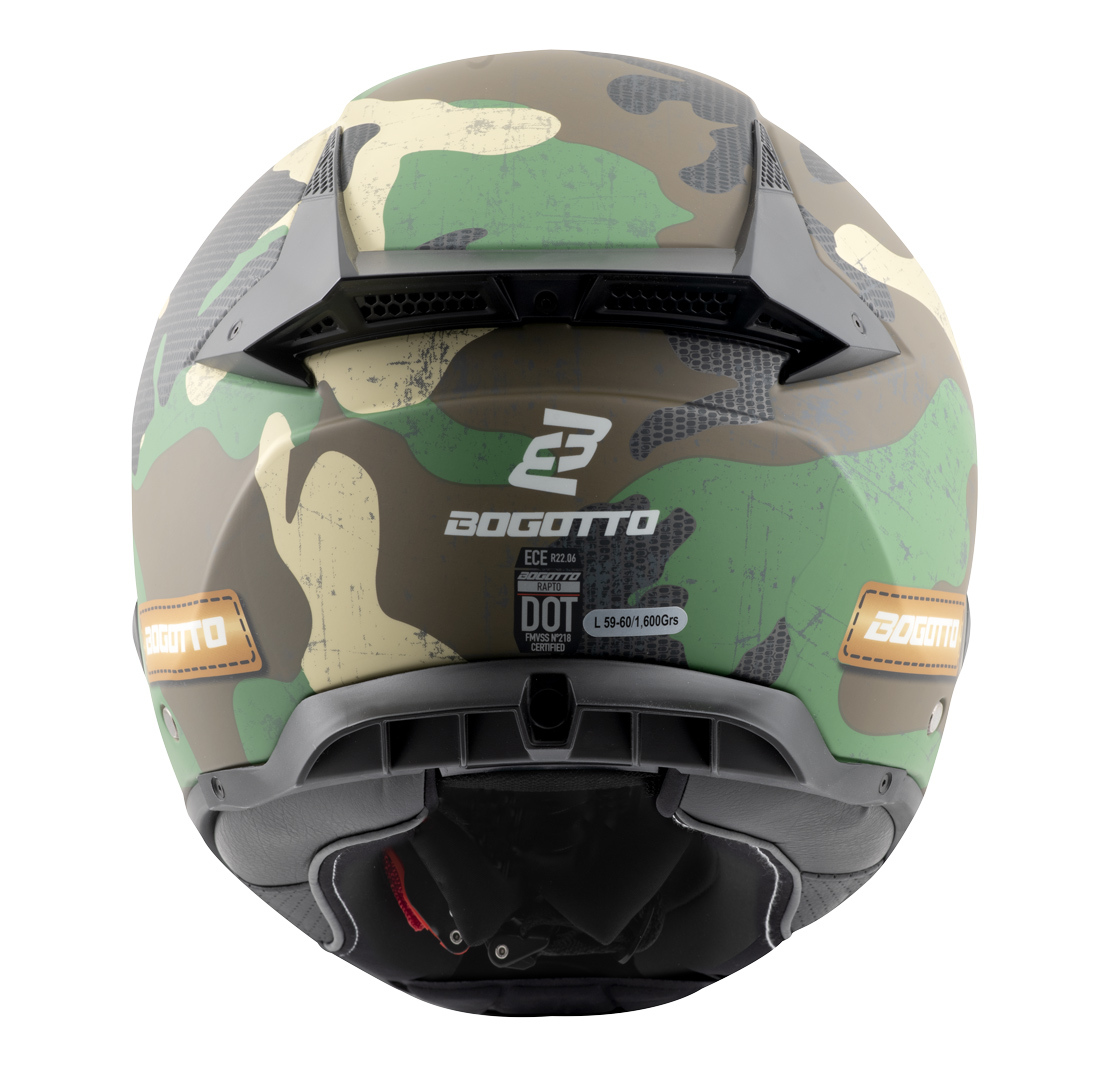 Bogotto Rapto Camo Cască Verde mat S Figura 8