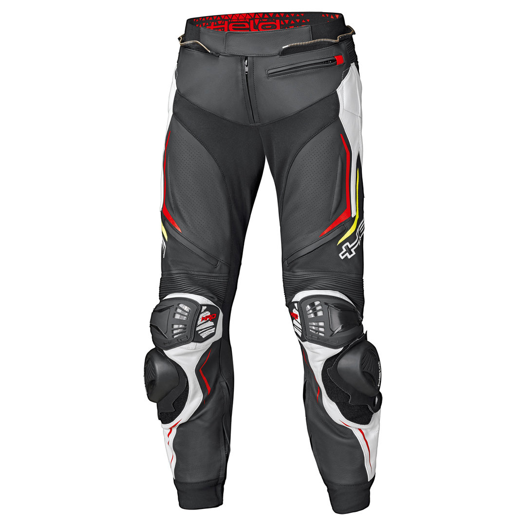 Held Grind II Motorcycle Leather Pants black/white/red 56 Figure 1