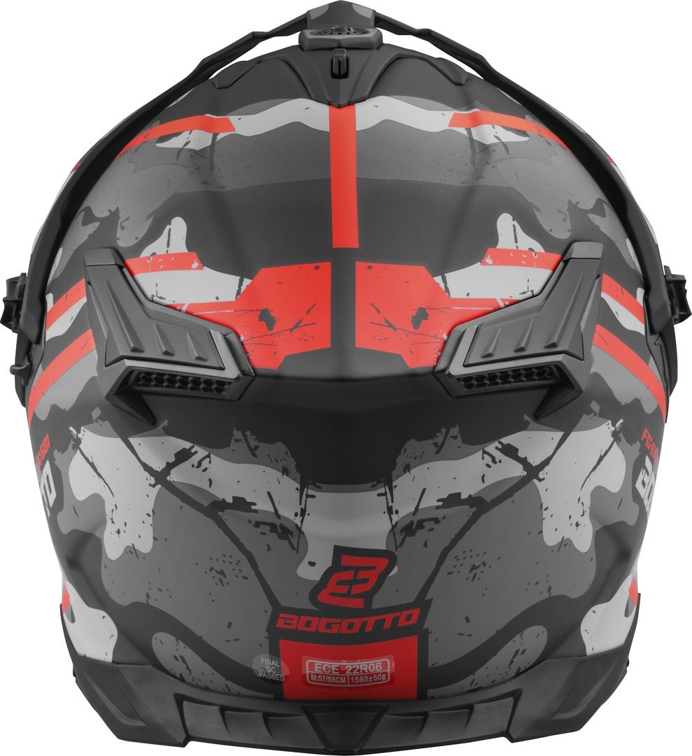 Bogotto FG-601 Sniper Enduro hjelm i glasfiber sort mat/grå/orange XL Figur 11