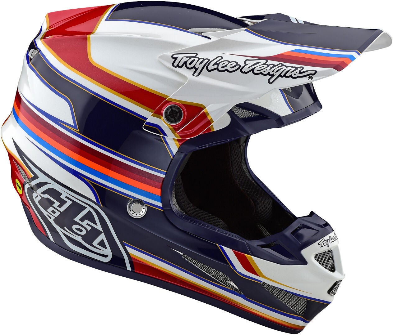 Troy Lee Designs SE4 Speed MIPS Motocross Helmet white/red/blue S Figure 3