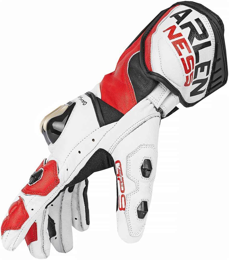 Arlen Ness Sugello Motorcykelhandsker sort/hvid/rød L Figur 3