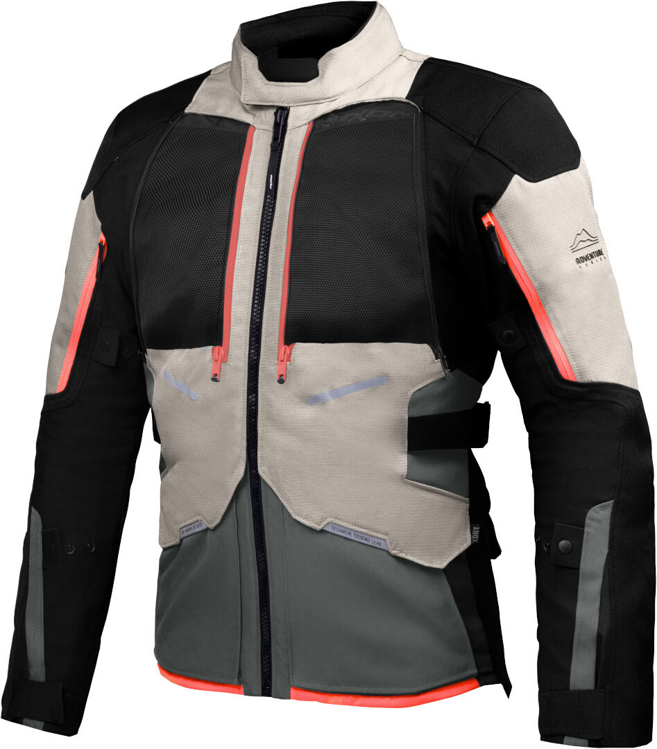 Ixon Vidar Motorcycle Textile Jacket black/beige/red XL Figure 2