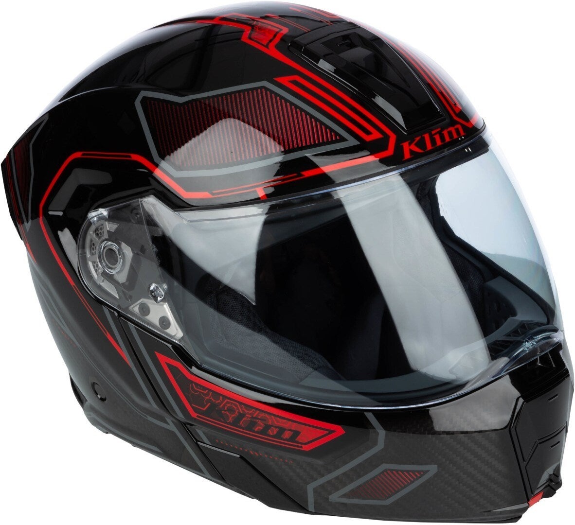 Klim GT1 Expedition Carbon Klapphelm schwarz/rot XS (53/54) Abbildung 3